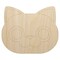 Round Cat Face Unfinished Wood Shape Piece Cutout for DIY Craft Projects